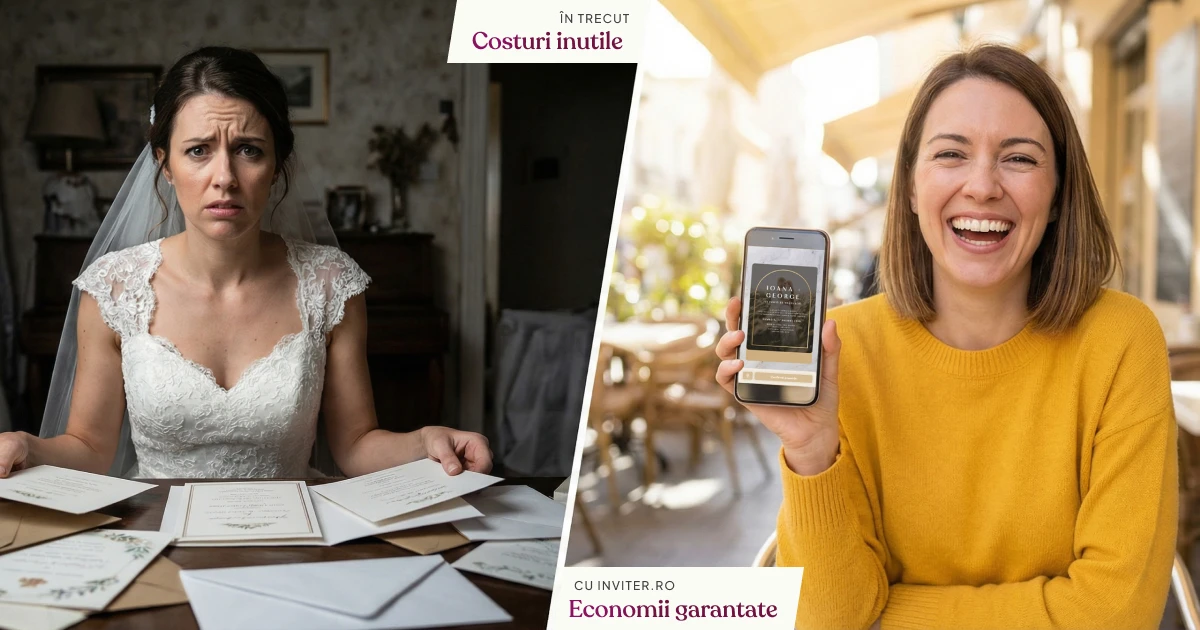 Invitatii digitale vs. tiparite: Cat economisesti in 2026?