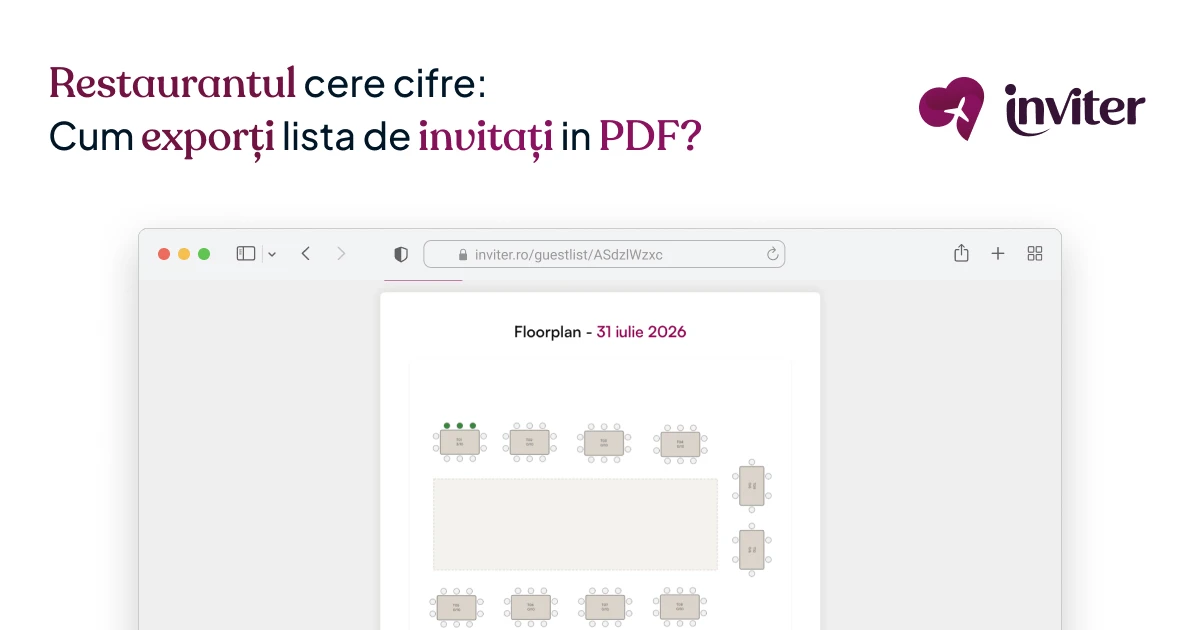 Restaurantul cere cifre: Cum exporti lista de invitati in PDF